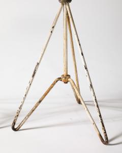 Lacquered Metal and Copper Plant Stand with Copper Pot - 4210434