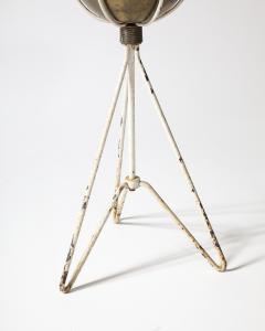 Lacquered Metal and Copper Plant Stand with Copper Pot - 4210438