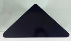Lacquered Modern Triangle Coffee Tables with Glass Pair in Deep Midnight Blue - 4125710