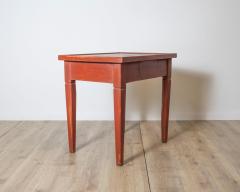 Lacquered Tuscan Side Table with Faux Marble Top 19th Century - 4189785