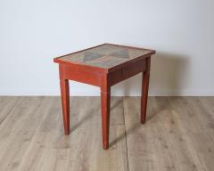 Lacquered Tuscan Side Table with Faux Marble Top 19th Century - 4189799