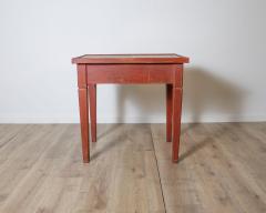 Lacquered Tuscan Side Table with Faux Marble Top 19th Century - 4189824