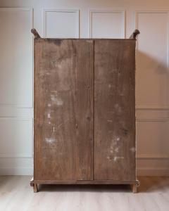 Lacquered Two Door Wardrobe in Ivory and Turtledove Tones - 4458417