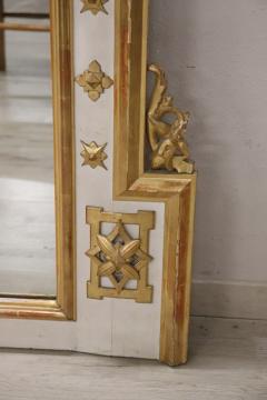 Lacquered and Gilded Wood Antique Large Wall Mirror Height 107 09 Inch - 2900324