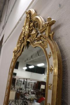 Lacquered and Gilded Wood Antique Large Wall Mirror Height 107 09 Inch - 2900328