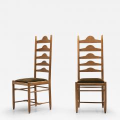 Ladder Back Chairs with Upholstered Seats Europe first half of the 20th century - 3257186