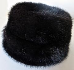 Lady s Vintage Black Mink Hat by I Magnin Co Circa 1965 - 2756187