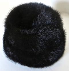 Lady s Vintage Black Mink Hat by I Magnin Co Circa 1965 - 2756202