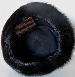 Lady s Vintage Black Mink Hat by I Magnin Co Circa 1965 - 2756206