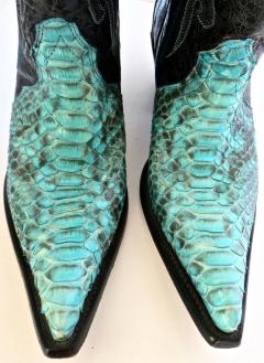 Ladys Cowboy Boots Turquoise Python by Corral - 2715384
