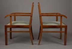 Lajos Kozma Pair of Art Deco Walnut Chairs by Lajos Kozma - 3724886