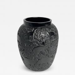 Lalique Black Lalique Biches Vase - 2975150