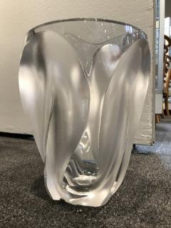 Lalique Crystal glass polished and frosted vase by Lalique - 1208718