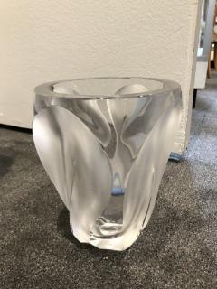 Lalique Crystal glass polished and frosted vase by Lalique - 1208719