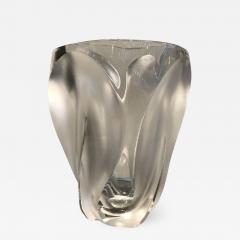 Lalique Crystal glass polished and frosted vase by Lalique - 1209362