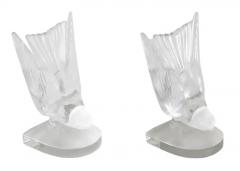 Lalique Pair of French Lalique Crystal Birds Sculptures - 3022202