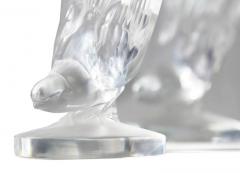 Lalique Pair of French Lalique Crystal Birds Sculptures - 3022204