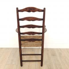 Lancashire Oak Ladder Back Chair England circa 1820  - 2958694
