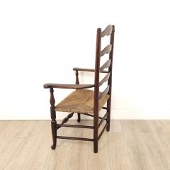 Lancashire Oak Ladder Back Chair England circa 1820  - 2958695