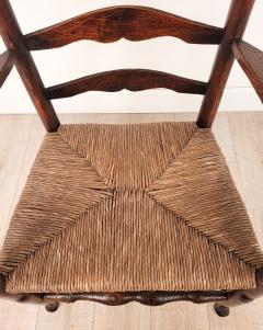 Lancashire Oak Ladder Back Chair England circa 1820  - 2958697