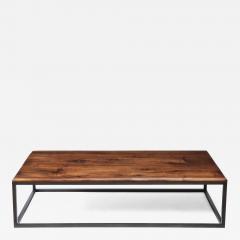 Lance Thompson 18th C Italian Thick Walnut Coffee Table Detailed Edge Solid Blackened Base - 1063130