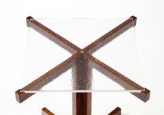 Lance Thompson Custom Made to Order Timothy Rosewood Handmade Art Glass Occasional Table - 3230965