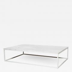 Lance Thompson Made to Order Coffee Table Metal White Base Marble Top - 2250668