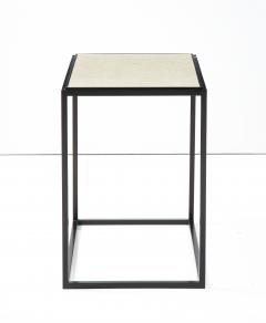 Lance Thompson Made to Order Stone Top Side Table Console with Solid Metal Base - 2359222