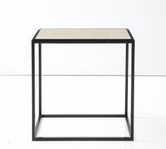 Lance Thompson Made to Order Stone Top Side Table Console with Solid Metal Base - 2359224
