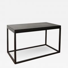 Lance Thompson Pair Belgian Bluestone Solid Blackened Steel Frame Side Tables - 813391