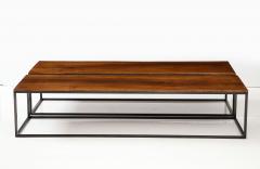 Lance Thompson Pair of Book Matched 18th 19th C Italian Walnut Custom Coffee Tables - 3193044