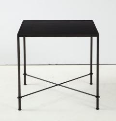 Lance Thompson Pair of Mies Handmade Leather and Iron Tables by Lance Thompson Made to Order - 1527474