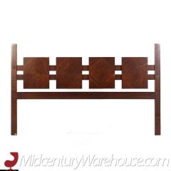 Lane Brutalist Mid Century Walnut King Headboard - 3688015