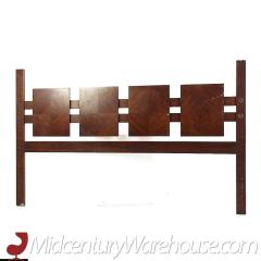 Lane Brutalist Mid Century Walnut King Headboard - 3688016