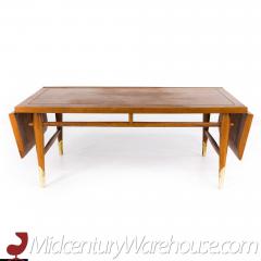 Lane Copenhagen Mid Century Walnut and Brass Drop Leaf Coffee Table - 2358690