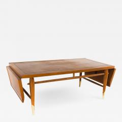 Lane Copenhagen Mid Century Walnut and Brass Drop Leaf Coffee Table - 2364626