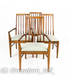 Lane First Edition Mid Century Walnut Spindle Back Dining Chairs Set of 6 - 1828095