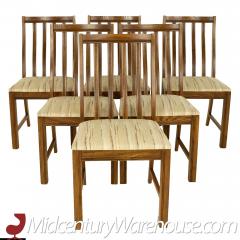 Lane First Edition Style Keller Mid Century Walnut Dining Chairs Set of 6 - 2355742