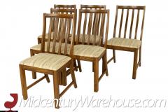 Lane First Edition Style Keller Mid Century Walnut Dining Chairs Set of 6 - 2355743