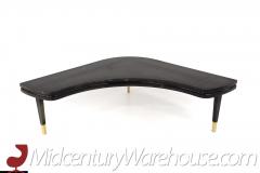 Lane Mid Century Brass Accent Boomerang Corner Table - 2574973