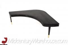 Lane Mid Century Brass Accent Boomerang Corner Table - 2574976