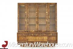 Lane Pueblo Brutalist Mid Century Walnut China Cabinet - 2569640