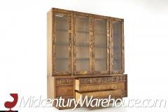 Lane Pueblo Brutalist Mid Century Walnut China Cabinet - 2569642