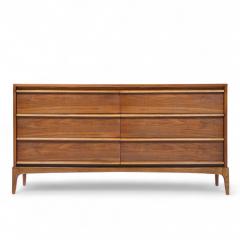 Lane Rhythm Lane Rhythm Mid Century Walnut 6 Drawer Lowboy Dresser - 4310007
