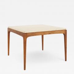 Lane Rhythm Mid Century Travertine Top Square Coffee Table - 2364121