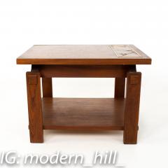 Lane and Live Edge Mid Century Walnut Side End Table - 2357554