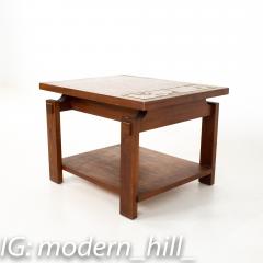 Lane and Live Edge Mid Century Walnut Side End Table - 2357555