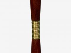 Laoni Belysning Swedish Modern Floor Lamp Stained Wood Brass Sweden 1960s - 4537170