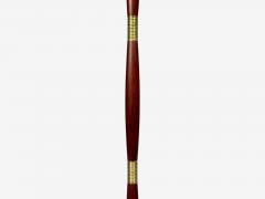 Laoni Belysning Swedish Modern Floor Lamp Stained Wood Brass Sweden 1960s - 4537171