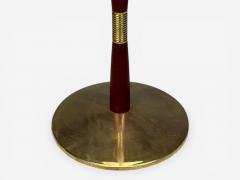 Laoni Belysning Swedish Modern Floor Lamp Stained Wood Brass Sweden 1960s - 4537173